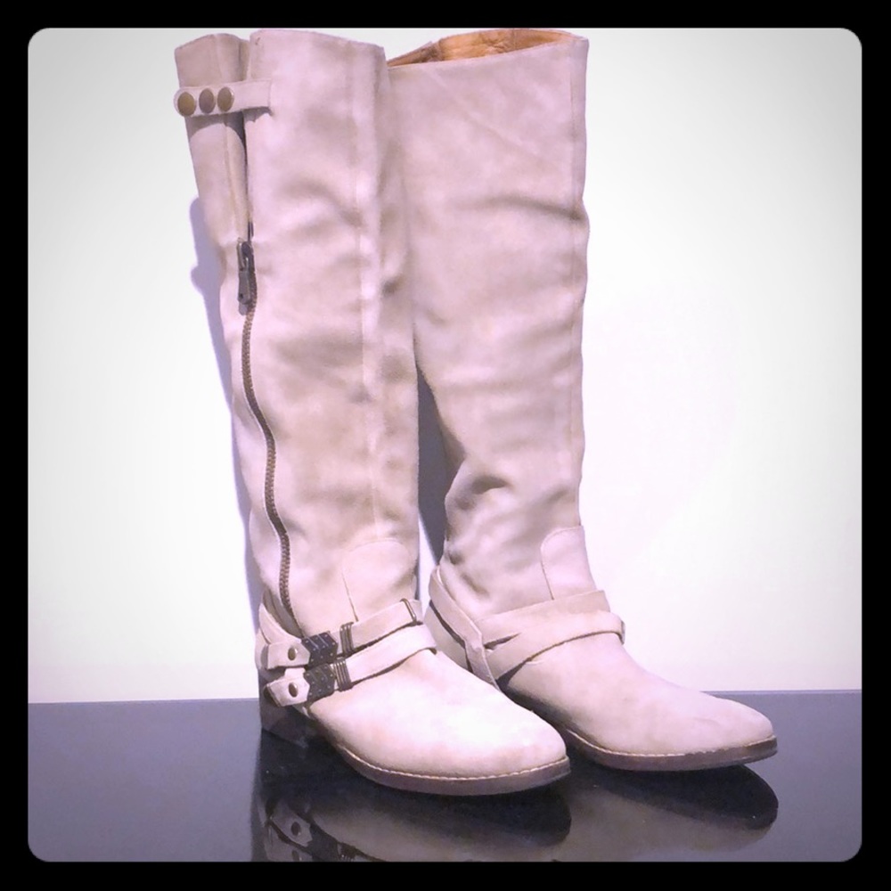 JOE’S Knee High, Taupe Suede Boots